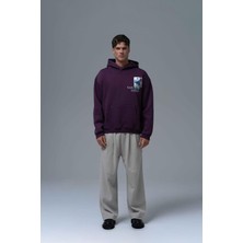 Saw Urbanity Van Gogh Irises Oversize Sweatshirt Erkek Mor