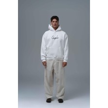 Saw Urbanity Frames Of Laughter Oversize Sweatshirt Erkek Ekru
