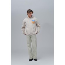 Saw Urbanity Starry Flow Oversize Sweatshirt Erkek Stone