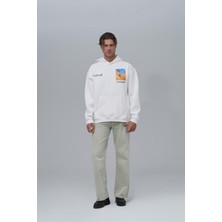 Saw Urbanity Starry Flow Oversize Sweatshirt Erkek Ekru