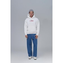 Saw Urbanity Calligraphy Carpet Oversize Sweatshirt Erkek Ekru