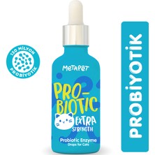 Metapet Kediler Için Probiyotik Damla, Güçlü Sıvı Enzim Form, Suyuna Veya Mamasına