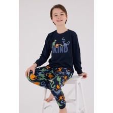 Rolypoly Erkek Çocuk Lacivert Pijama Takımı 3660-2