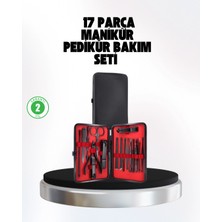 Bfs El ve Ayak Bakım Seti 17 Parça Taşınabilir Deri Çantalı Manikür Seti