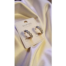 Initium Xuping Çelik Zirkon Taşlı Rose Gold Halka Küpe