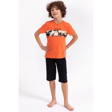 Rolypoly Erkek Çocuk Turuncu Kapri Takım