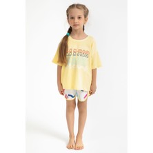 Rolypoly Kız Çocuk Sarı Şort Takım