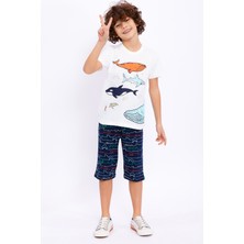 Rolypoly Erkek Çocuk Beyaz Kapri Takım