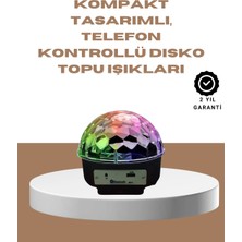 Bfs Taşınabilir Bluetooth Disko Topu Uzaktan Kumandalı Işık Efektleri