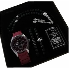 Erkek Kombin Saat Seti Çakmak Tesbih Bileklik Sevgiliye Hediye Doğum Günü Hediyesi