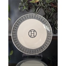 Fermato Honey Gri 6 Kişilik Yemek Tabağı