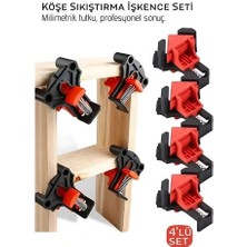 Bfs 90 Derece Köşe Sıkıştırma Işkence Seti 4'lü - Köşe Tutucu Köşe Birleştirici