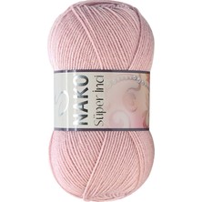 Nako 1 Adet Süper Inci El Örgü Ipi 100 gr Pembemsi Pudra 10275