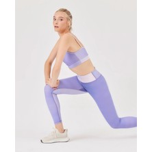 Tam Boy Kadın Lila Renk Geçişli Tayt