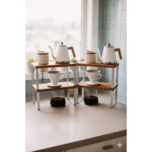 Myend 4 Adet Büyük Dolap Içi Düzenleyici Raf, Bardak Rafı, Düzenleme Rafı