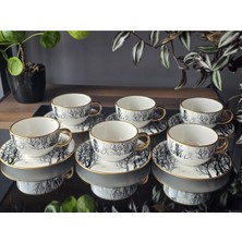 Fermato Gri Kar 12 Parça Çay Fincanı