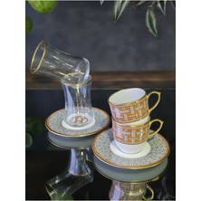 Fermato Honey Turuncu 2 Kişilik Kahve Çay Seti