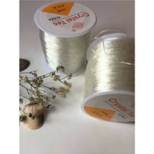 UltraMint 100 Metre Esnek Silikon Lastik Misina, 0.8mm Şeffaf Kalınlık