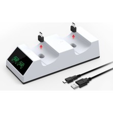 Sezy Göstergeli Ps5 Şarj Aleti Stand Çift Kol Şarjı TP5-0508B Şarj Istasyonu