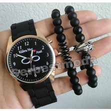 Sevgiliye Hediye Erkek Saat Kombini Kişiye Özel Isimli Saat Doğum Günü Hediyesi Evlilik Yıl Dönümü Hediyesi Sevgililer Günü Hediyesi