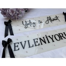 Lotus Atölye Gelin Arabası Plakalık 2 Adet