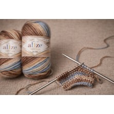 Alize Superlana Klasik Sevgiliye El Yapımı Erkek Atkısı Örme Kiti – Başlangıç Seviyesi