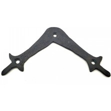 Marsilyan Antika Tarz Dekoratif Pirinç Zambak Gönye - Üst, 107X107 Mm, Oksit