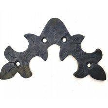 Marsilyan Antika Tarz Dekoratif Pirinç Yaprak Gönye - 100X110 Mm, Oksit