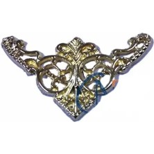 Marsilyan Dekoratif Köşe Süsü, Köşelik - Küçük, 19X34MM, Sarı, 100 Adet