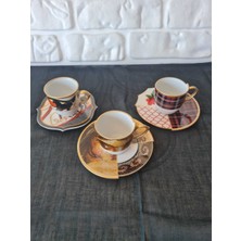 Fermato Özel Kesim Karma Set-6 Kişilik Türk Kahve Fincanı Seti
