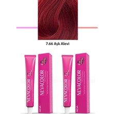 Noip 2 Li Set Premium 7.66 Aşk Alevi  Kalıcı Krem Saç Boyası 2 x 50 G Tüp (925)