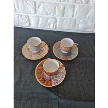 Fermato Karmaşık Set-6 Kişilik Türk Kahve Fincanı Seti