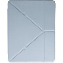 Marsilyan iPad Pro 11 (2024) Kılıf Kalemlikli Mars Tablet Kılıfı - Mavi