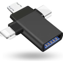 ForWhat Büro Ev Ofis Cihazları Için Siyah T Otg Dönüştürücü Aparat