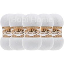 Alize 5'li Paket Angora Gold 55-Beyaz