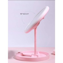 ForWhat Büro Ev Ofis Makyaj Masası Için USB Touch LED Işıklı Yuvarlak Ayna