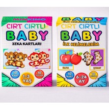 Minkino 6-36 Ay Konuşturan Cırt Cırtlı Bebek Kartları Seti - 2 Kutu Bir Arada (Ilk Kelimeler + Hayvanlar)