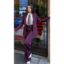 Blazer Takım Elbise Tek Düğme Ceket Pantolon