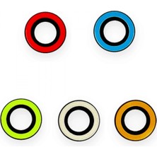 Marsilyan iPhone 13 Pro Max Neon Fosforlu Kamera Lens - Yeşil