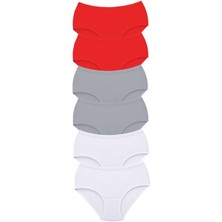 Miray Life 6 Adet Tutku Kadın Yüksek Bel Bato Kalın Lastik Külot S19