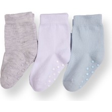 Hellobaby Hellobaby Erkek Bebek 3lü Kaydırmaz Çorap