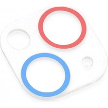 Marsilyan iPhone 13 Mini Renkli Kamera Lens Koruma Cam - Pembe-Mavi