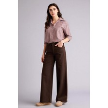 DeFacto %100 Pamuk Wide Leg Normal Bel Gabardin Pantolon E4381AX26SP