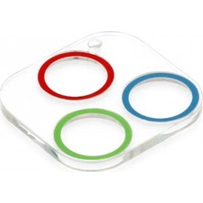 Marsilyan iPhone 12 Pro Max Renkli Kamera Lens Koruma Cam - Mavi-Yeşil