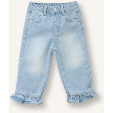 DeFacto %100 Pamuk Fırfırlı Wide Leg Pantolon Kız Bebek G8468A526SP