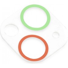 Marsilyan iPhone 13 Mini Renkli Kamera Lens Koruma Cam - Yeşil-Pembe