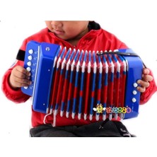 Mini Akordeon Çocuk Boy Mavi Körüklü Çerkez Mızıkası
