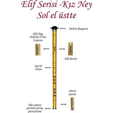 Elif Serisi Kız Ney Sol El Üstte Anahtarlık Hediyeli, Şık ve Kullanışlı Ürün