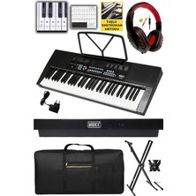 61 Tuşlu Org Stand ve Kulaklık Seti, Siyah Renk, Başlangıç Için Ideal