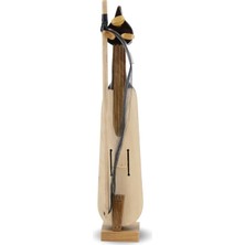 Şirin Kahverengi Ayaklı Minyatür Kemençe, Hobi ve Dekor Için Ideal